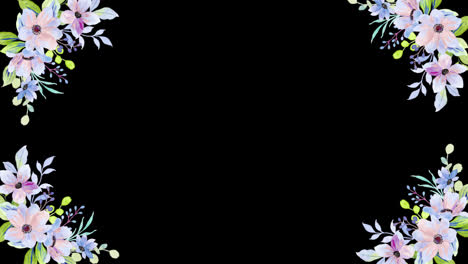 Sommerblumenblatt-Rahmenschleifen-Animationsvideo-Transparenter-Hintergrund-Mit-Alphakanal